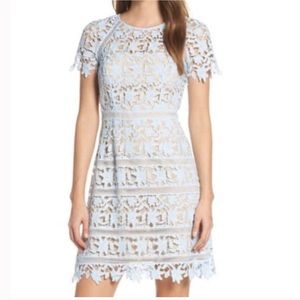 Eliza J Light Blue Lace Dress